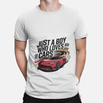 Car lover graphic t-shirt for men – Just a boy who loves cars by VEROSPARX