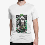 Roronoa Zoro anime graphic t shirt One Piece street art green design