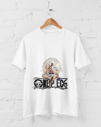 Monkey D. Luffy Gear 5 One Piece anime graphic t shirt relaxed logo design