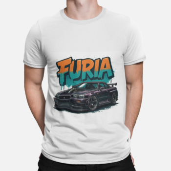 Furia JDM Skyline GT-R drift car graffiti t-shirt