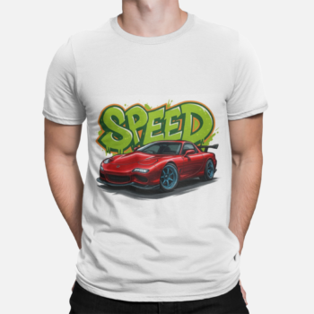 Speed Mazda RX-7 JDM drift car graffiti t-shirt