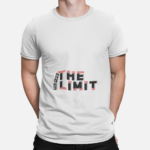 Unbound Break The Limit motivational graphic printed on white t-shirt