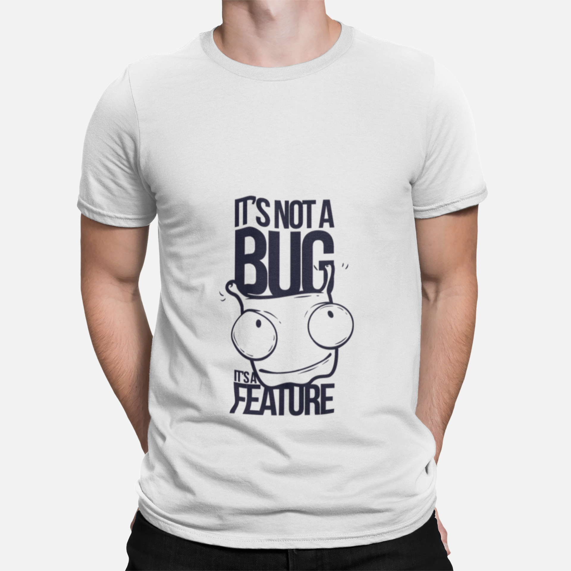 mockup-of-a-man-wearing-a-customizable-t-shirt-against-a-plain-color-backdrop-1422-el1 Programmer meme t-shirt by Verosparx