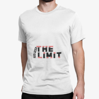 Unbound Break The Limit motivational graphic printed on white t-shirt