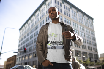 Performance car graphic t-shirt for men – Fueled by Adrenaline design by VEROSPARX